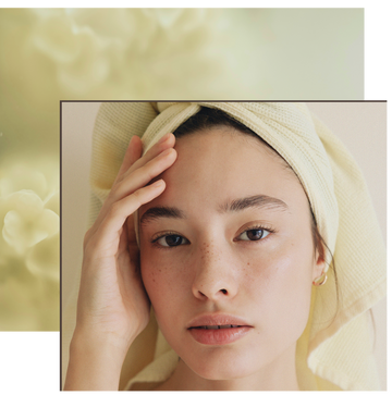 Close-up portrait of a woman wrapped in a soft towel after cleansing, showcasing fresh, dewy skin that reflects the hydrating and soothing benefits of Gardeny Rose PDRN Mist Toner. Her calm expression highlights the toner’s barrier-strengthening effect, radiance boost, and lightweight moisture powered by plant-based Damask Rose PDRN, ideal for dry, tight skin after cleansing.